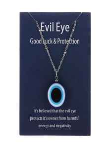 1PC Blue Glass Evil Eye Pendants Halsband för kvinnor Män Turkiet Lucky Necklace Choker Jewelry Accessories7202101