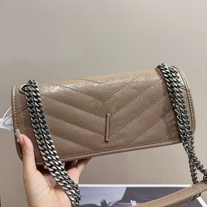 Square Flap Crossbody Bag Chain Shoulder Bag Women Handbags Classic Quilt Thread Hardware Letter Magnetic Buckle Clutch Purse Large Capacity Cell Phone Pocket