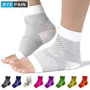 Ankelstöd 1Pair Sports Ank Brace Compression Plantar Fasciitis Socks Seves Foot Arch Support. Häl smärta achils tendonitis reli q231124