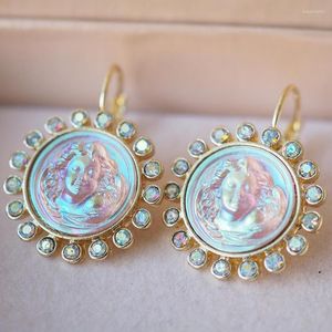 Studörhängen europeiska och amerikanska mode tecknad dröm ängel ring lättnad retro middle vintage västerländsk stil eearrings kvinnlig