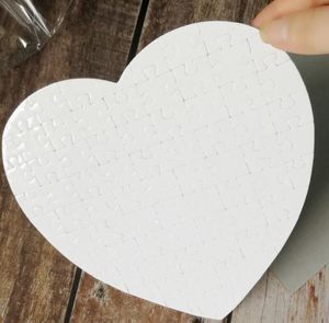 Sublimation pearl light pager puzzles heart love shape puzzle hot transfer printing blank consumables child toys gifts DHL ship b1124