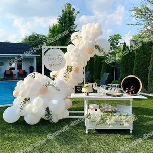 Party Decoration 78st White Balloon Garland Wedding Birthy Baby Shower Decor Cream Peach Arch