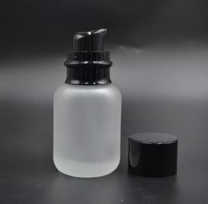 50 st 50 ml transparent frostat glas grädde påfyllningsbara flaskor tom näbbpump lotion schampo ansikts rengöringsbehållare