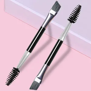 Makeup Brushes Heallor Sliver Gold Eyebrow Brush Spoolie och Angled Brow Eyelash Eye Beauty Tools