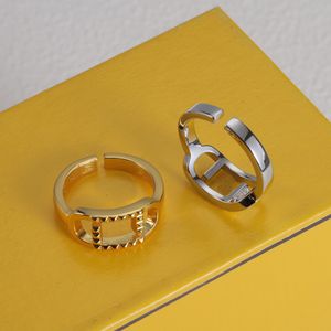 Markenring Designer Gold Silber Ring Herren Damen Buchstabenringe Klassischer Schmuck Mode Damen Luxusringe Hochzeit Party Geschenke Ornamente