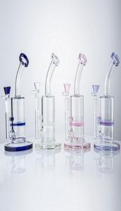 7 tums vattenpipa mini liten 5 mm tjock olje dabb riggar honungskaka perc rosa blå klart glas bongs 14 mm fogvattenledningar med hård skål9024127