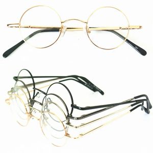 Sonnenbrillenrahmen 60er Jahre Vintage 38 mm kleine runde Brille Federscharniere Myopie Rx-fähige Brille Brillen werden mit klaren Gläsern 231123 geliefert