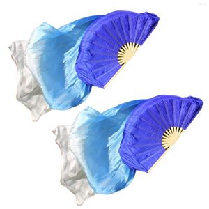 Stage Wear 2Pcs Belly Dance Fan Veils Silk Fans 180cm Dancer Practice Requisiten Faltbar Für Mädchen Lady Carnival Performance Show