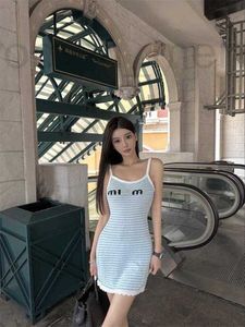 Basic Casual Dresses Designer Sweet Knitted for womens Suspended Tank Top Dress New Womens High Grade One Shoulder Style Slim Fit Wrapped Hip Skirt M SH3O RKWU