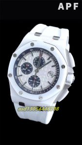 APF Ceramic Men's Watch Chronograph Storlek 44mm26401 26400 26405 26411 Utrustad med 3126 rörelse dubbelsidig safirlin