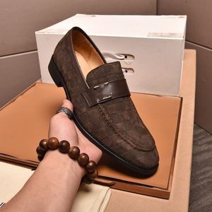 2 Style Luxurious Designer Men Dress Shoes Genuine Leather Black brown Moccasins Business Handmade Shoe G Formal Party Office Wedding Men Loafers Shoes size 38-45