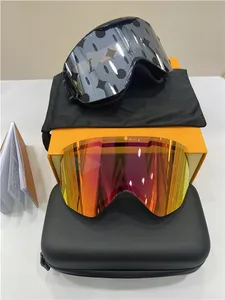 Designer Ski Goggles Occhiali da sole per uomini e donne Lady Ladies Sun Glass Goggle Eyewear Grande Uv400 Protezione Cool con custodia originale SSBJ