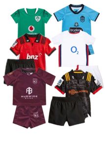 2019 Kid Set Rugby England Ireland NSW BLUES Brisbane Broncos Suit Nuovi arrivi 3-13 anni Chlidren Taglia 16-28 SS23