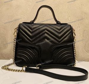 Kadın Lady Fashion Marmont çantaları gerçek çapraz kanatlı çanta çantalar sırt çantası tote omuz çantası