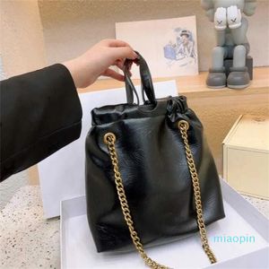 tote bag Crush leather Classic Drawstring black Bucket Bags Gold Metal Hardware Matelasse Chain Crossbody Strap Totes Large Capacity