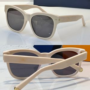 Occhiali di design Monogram Anti Blue Light montatura quadrata in acetato eleganti lunettes de soleil sfumate per uomo e donna con motivo in metallo sulle gambe e sulla coda Z1729E