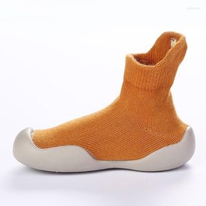 First Walkers Kruleepo Baby Kids Soft Cotton Born Toddler Girls Boys Autumn Winter PVC Sole Warm High Socks Shoes Stuff