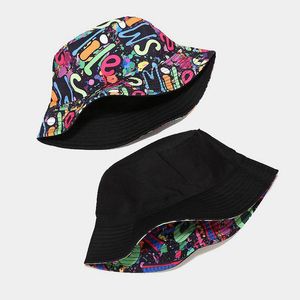 Wide Brim Hats 2023 Damen Cap Adult Fashion Printing Sunshade Hat Fisherman's Basin Outdoor Bucket Chapeaux De Soleil