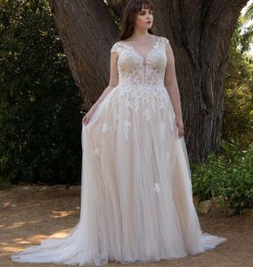 2023 Nov Apiic Aso Ebi Plus Size Lace Bohemian Wedding Dress The Cread Neck Ivory A-Line Vintage Summer Drons Dresses Zj310