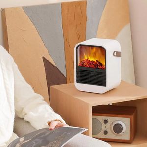 Altro Home Garden Flame Mountain Desktop Ventilatore d'aria calda Piccola famiglia portatile 231123