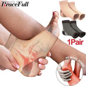 Ankelstöd 1Pair Plantar Fasciitis Kompressionsstrumpor för kvinnor Män Bästa Ank Compression Seve ger bågstöd Hälsmärta Reli Q231124