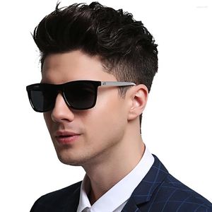 Sunglasses Luxury Square Polarized Men Driving Blue Mirror Lens Classic Unisex Sun Glasses 2023 Trends Women Shades