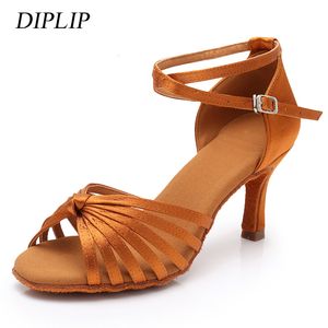 Dance Shoes DIPLIP Latin Dance Shoes For Women Girls Tango Salsa Ballroom Dance High Heels soft Dancing Shoes 5/7cm Ballroom Dance shoes 230424
