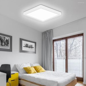 Luzes de teto Lâmpada moderna da sala de estar LED Luz neutra quente fria 18w 24w Montagem de superfície Painel de descarga