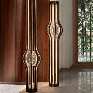 Floor Lamps Post-Modern Sales Office Walnut Lamp Creative Exhibition Hall Living Room Sofa Bedroom Vertical