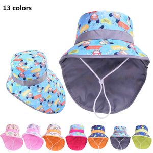 Caps S New 2022 Spring Summer Sun for Girls Boys Baby Bucket Outdoor Children Fisherman UV Protection Beach Hat P230424