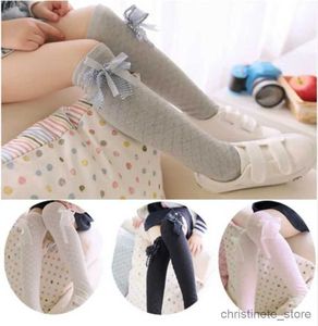 Çocuk Çorap 2-8 yıl Bowknot Diz Uzunluğu Katı Nefes Bırakabilir Taytlar Sıcak Prenses Çoraplar Bebek Çocuk Bebek Kızlar Mesh Katı Çoraplar