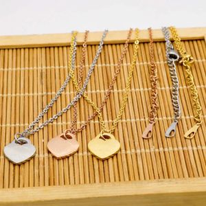 New Style Stainless Steel Fashion T Necklace Jewelry Heart-Shaped Pendant Love Necklace For Women Party Wedding Gifts Wholesale womens jewelry