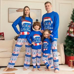 Familjsmatchande kläder Julpyjamas sätter Father Mother Kids Baby S Sleepwear Mommy and Me Xmas PJ S Clothes Tops Pants 231124