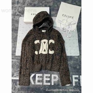 Women's Knits & Tees designer 23 Autumn/Winter New Thickened Hooded Sweater with Towel Embroidery, Fashionable and Casual Style 759S