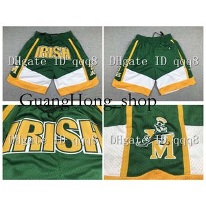 Top Quality St Vincent Mary High School Irish 23 James Basketball Pantaloncini Da Sport Shorts Basket College Pants Pocket Rare