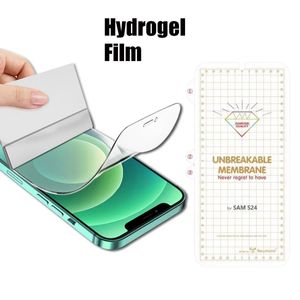 Kırılmaz membran hidrojel filmi TPU Yumuşak Ekran Koruyucu Samsung Galaxy S24 S23 S22 S20 için Yüksek Açık Film Plus Ultra