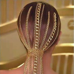 Women Long Dress Metal Chains Novelty Hair Accessories 50CM Golden Chain 3 Sizes