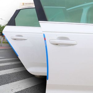Novo 4 pçs adesivo de carro porta borda guardas guarnição moldagem tira proteção contra riscos barreiras acidente carro porta guarda colisão