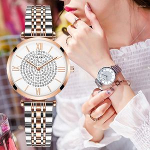 Armbandsur Kvinnor Watches 2023 Luxury Diamond Ladies Wrist Magnetic Armband Watch for Female Clock Relogio Feminino