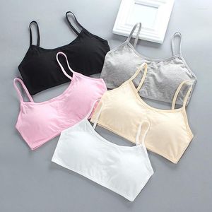 Camisoles & Tanks Tops For Girls Bra Teen Underwear Child Soft Vest Children's Teenager Clothes Kids Training With Chest Pad
