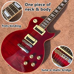 Custom Shop, Made in China, High Quality Electric Guitar, One Piece Of Body & Neck, Tune-o-Matic Bridge, Frets Binding, free delivery