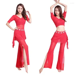 Stage Wear Belly Dance Trousers Set Practice Clothes Oriental Performance Fashion Costume Pants Suit