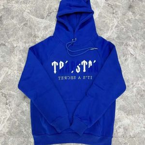 2023 Neue blaue Kleidungssets Trapstar London Sweatshirt bestickt Damen Hoodie Mode Herren Sportswear Mäntel 688s