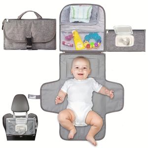 Diaper Bags Portable Changing Pad For born Baby with Smart Wipes Pocket Waterproof Travel Kit 231124