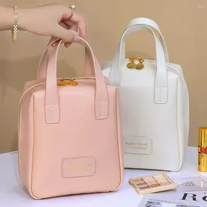 Bolsa cosmética em formato de concha, bolsa de couro pu com zíper, à prova d'água, para viagem, organizador de produtos de higiene pessoal, bolsa de maquiagem