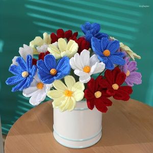 Dekorativa blommor 1pc Creative Wool Eternal Crochet Knitting Flower Gifts Handicrafts For Bedroom Living Room Home Decor