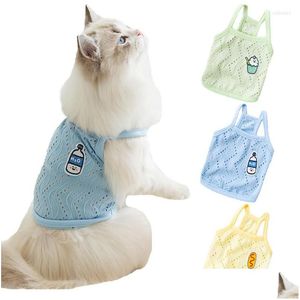 Cat Costumes Cat Costumes Sweet Vest Clothes Dog Suspender Summer Pet Clothing for YouKshire Poodle T-shirt Small Medium Dogs Cats Dr Dhclr