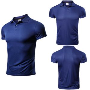 Heren T-shirts 100 polyester T-shirt voor heren Sportkleding Casual kraag Camisetas sporttop Sneldrogende en lichtgewicht kleding Trainingspak voor heren Z0424