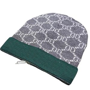 Plaid Beanie Designer Hats for Men Knitted Bonnets Winter Hat Fall Thermal Skull Cap Ski Travel Classical Warm Beanies Q-18
