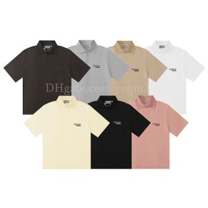 Polos masculinos Designer T-shirt Polo tamanho normal Simples casual top camiseta feminina Decoração de letras Polos de verão puro respirável Camisa estilo unissex